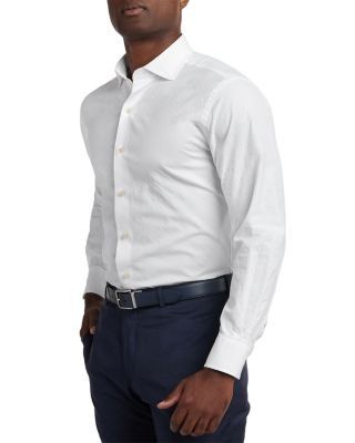 David Donahue Geometric Jacquard Shirt