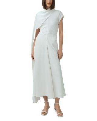 Simkhai Jacka Draped Satin Midi Dress