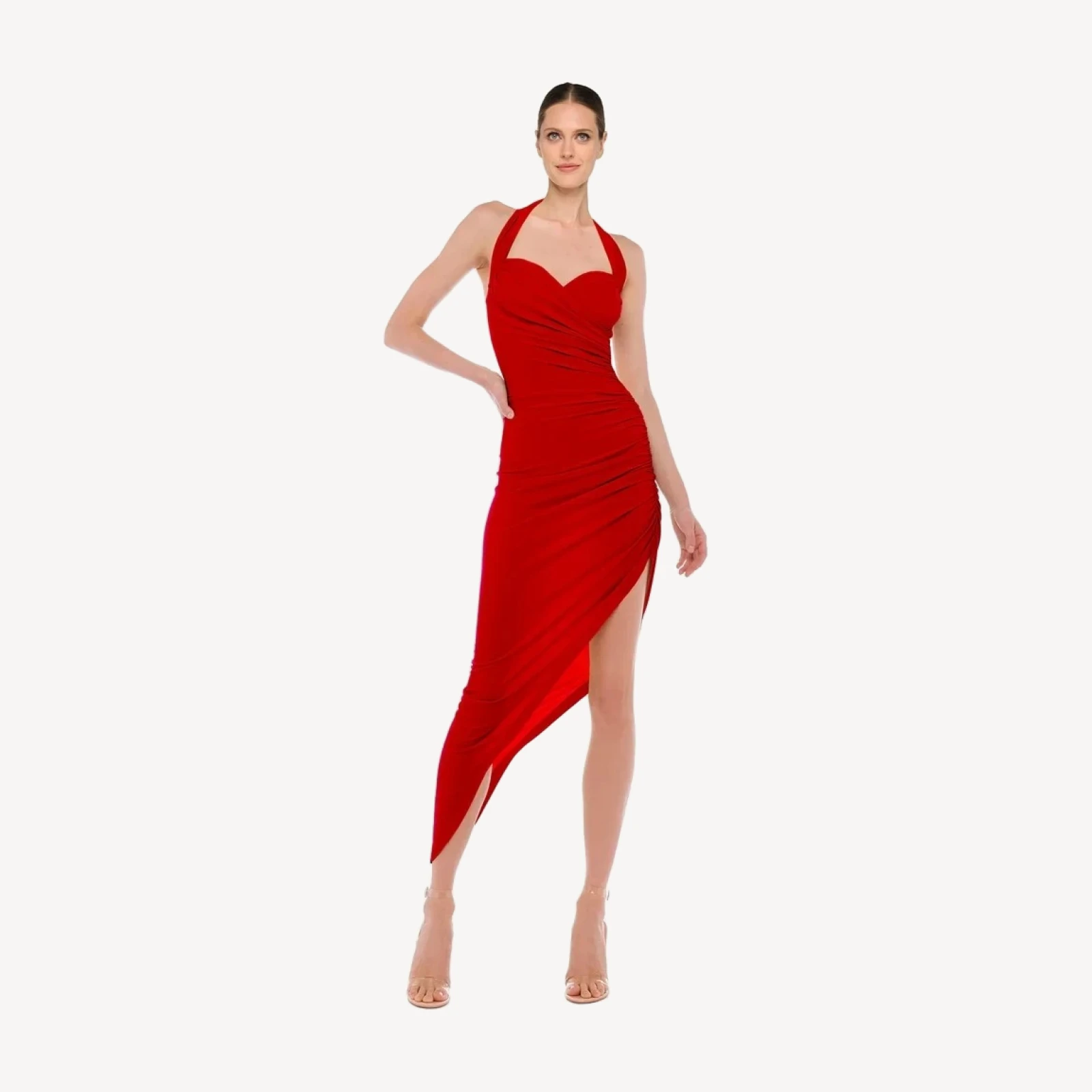 CAYLA SIDE DRAPE GOWN