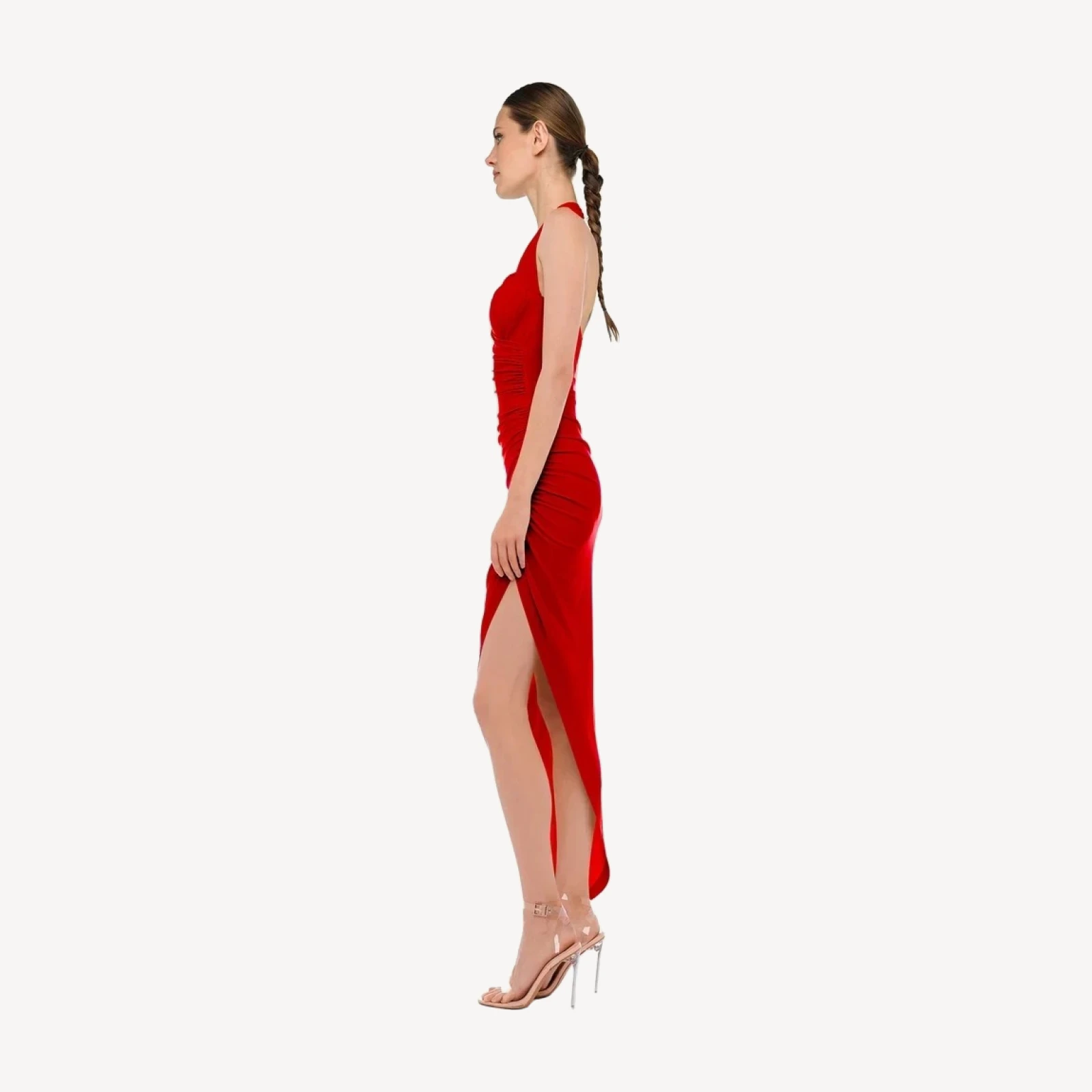 CAYLA SIDE DRAPE GOWN