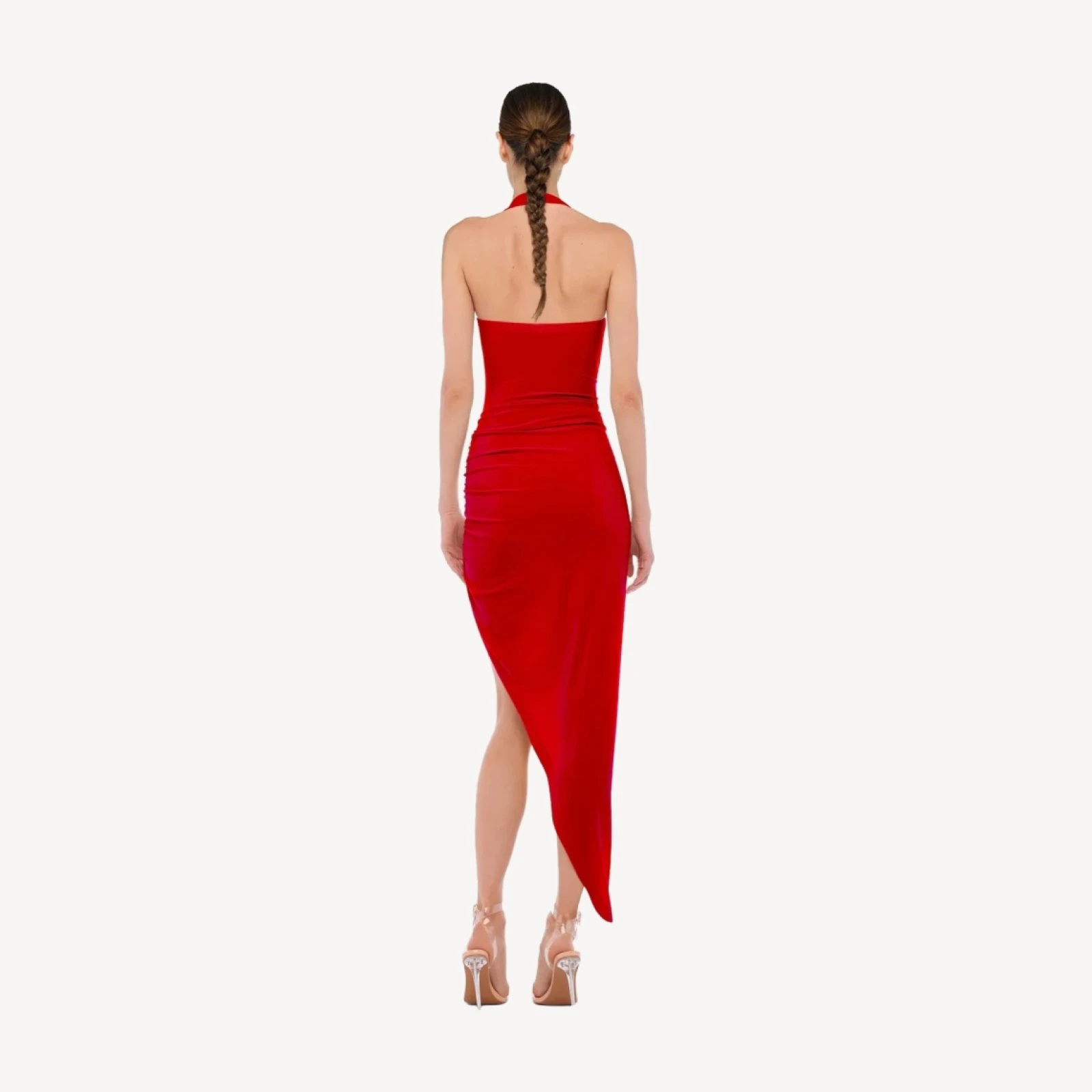 CAYLA SIDE DRAPE GOWN