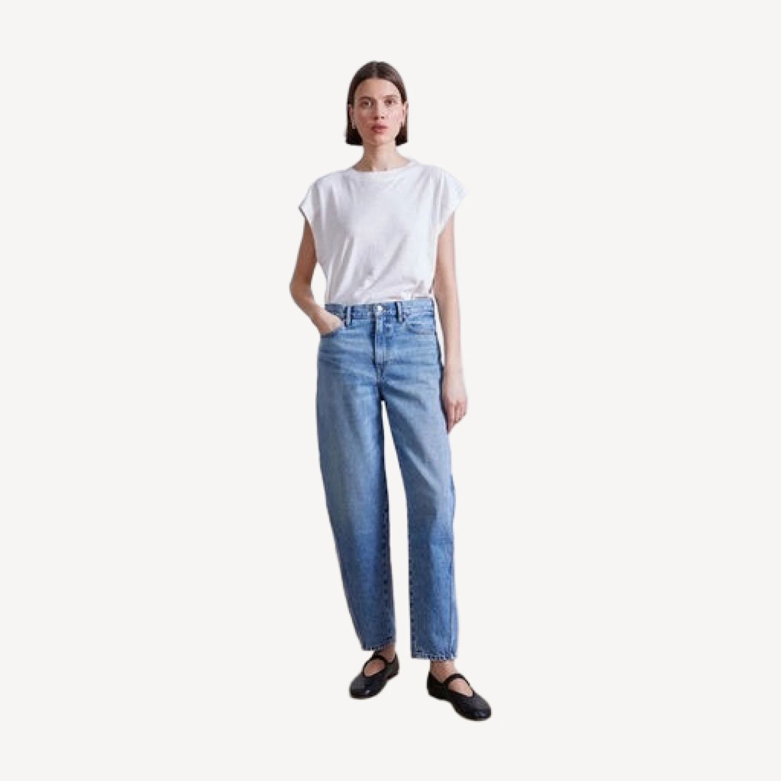 High Rise Mari Barrel Jean