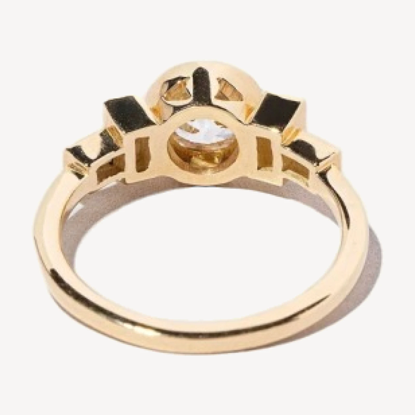 Third Eye Ring - White Diamond & Blue Sapphire