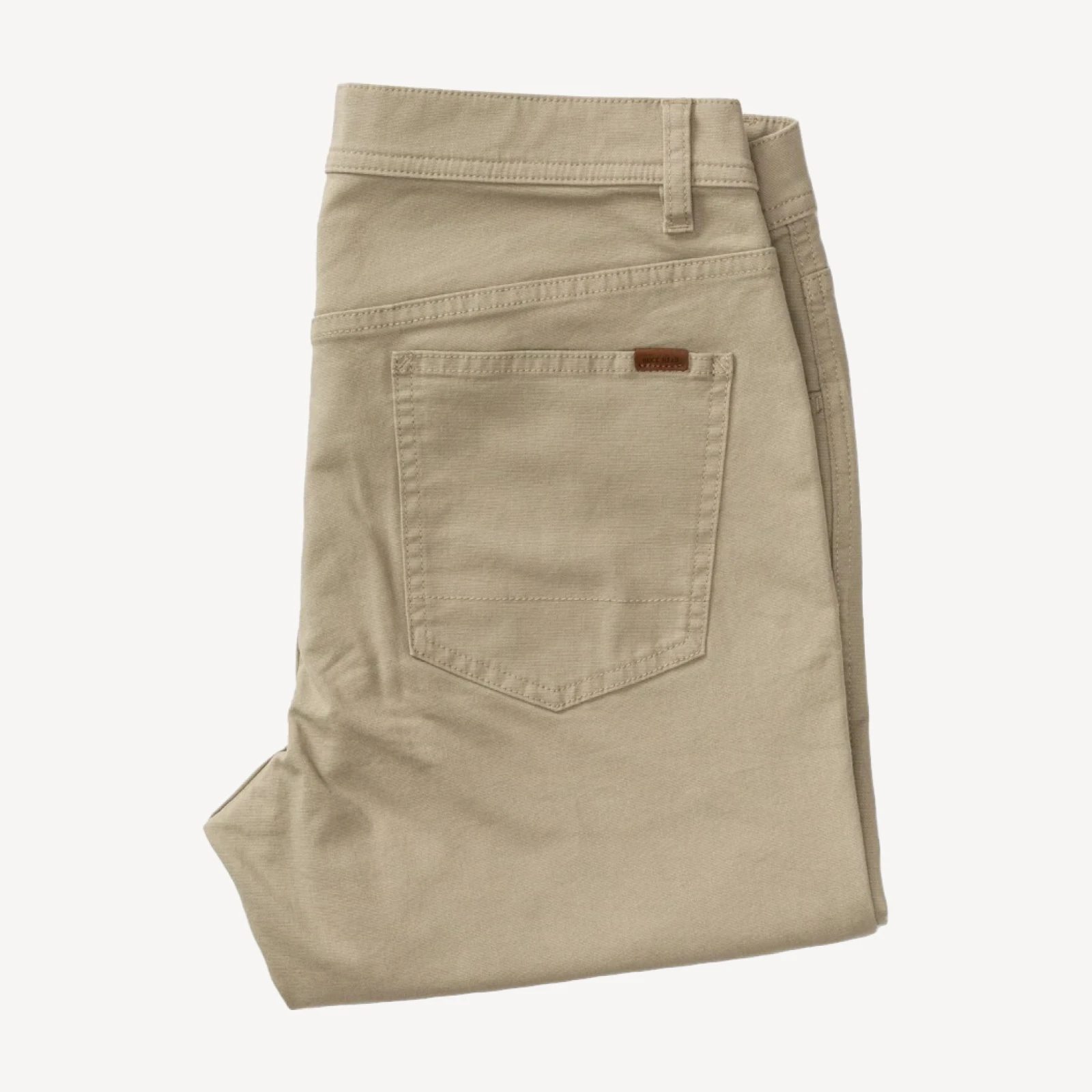 Slim Fit Pinpoint Canvas Five-Pocket - Khaki