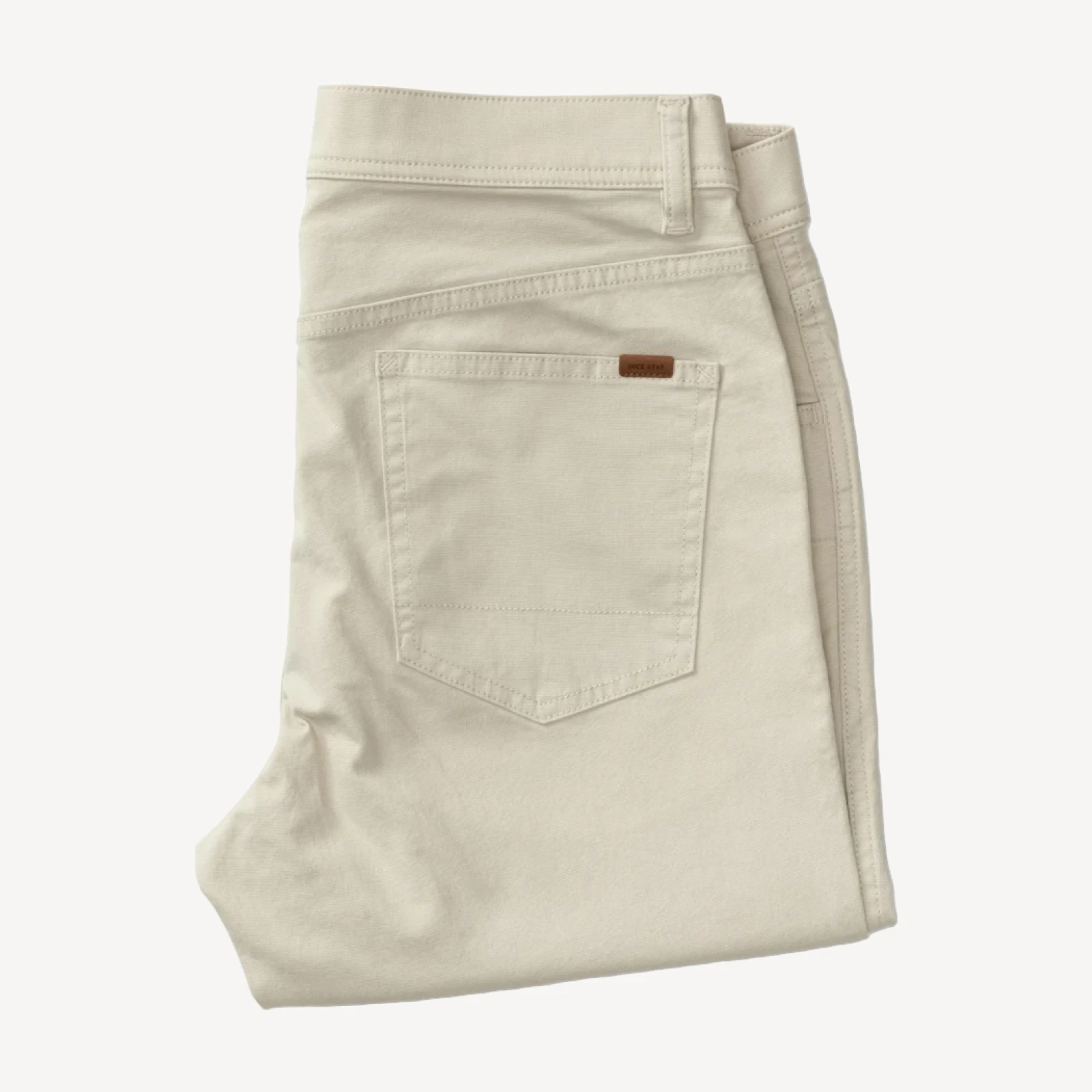 Slim Fit Pinpoint Canvas Five-Pocket - Stone