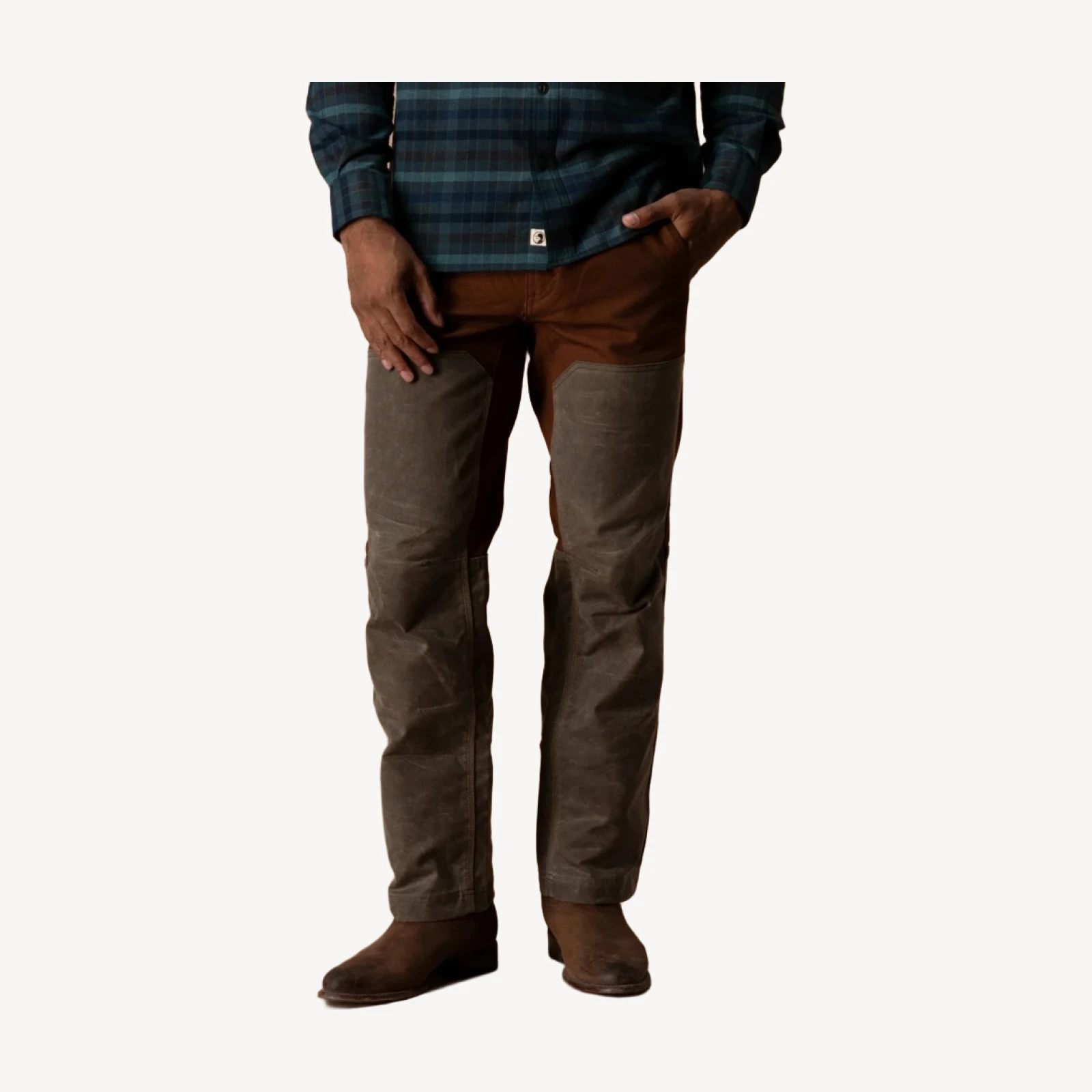 Waxed Duck Canvas Briar Pant - Nutmeg Brown