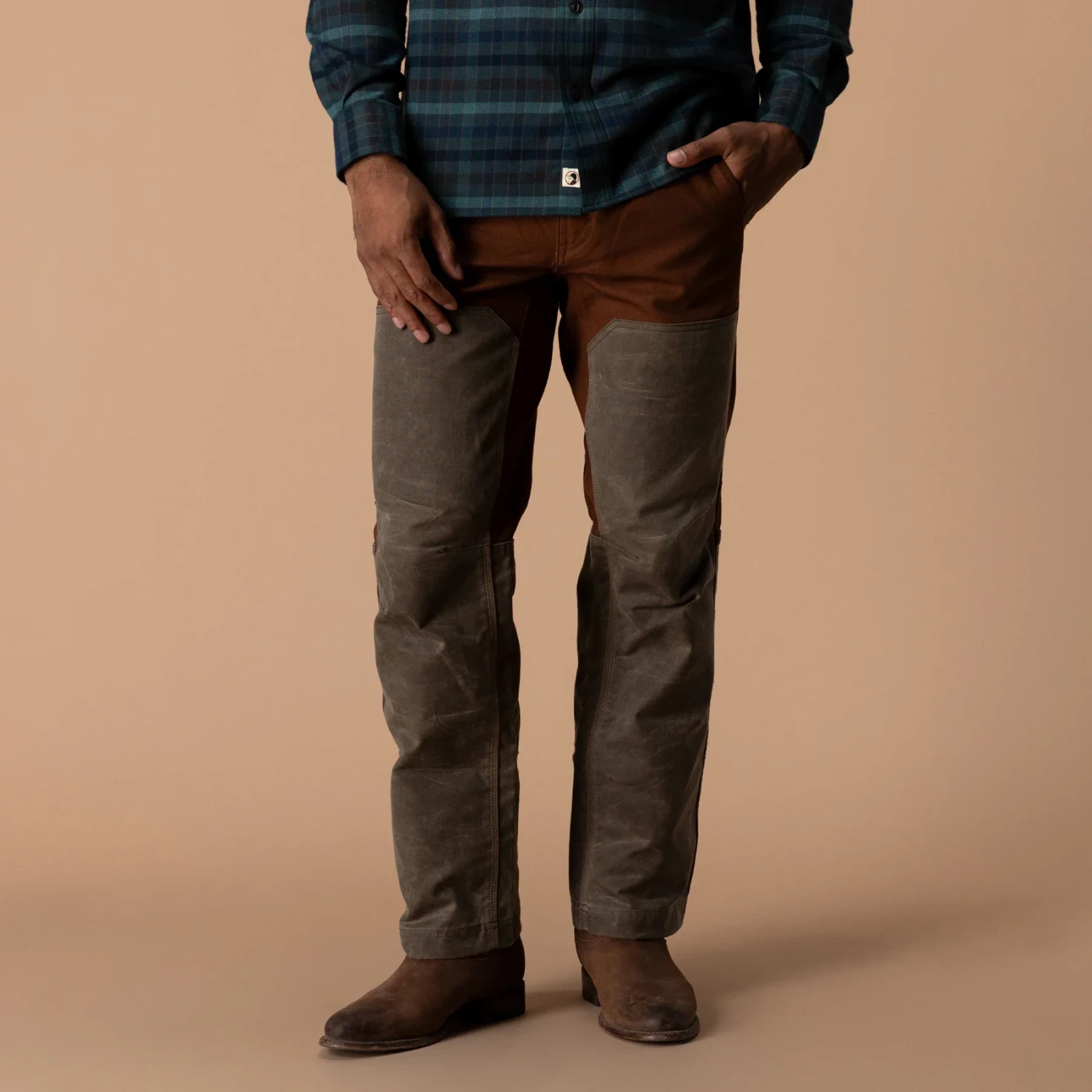 Waxed Duck Canvas Briar Pant - Nutmeg Brown