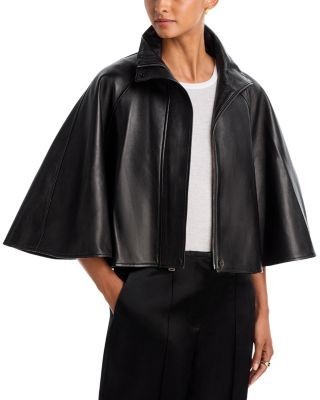 Simkhai Orvik Leather Cape Jacket