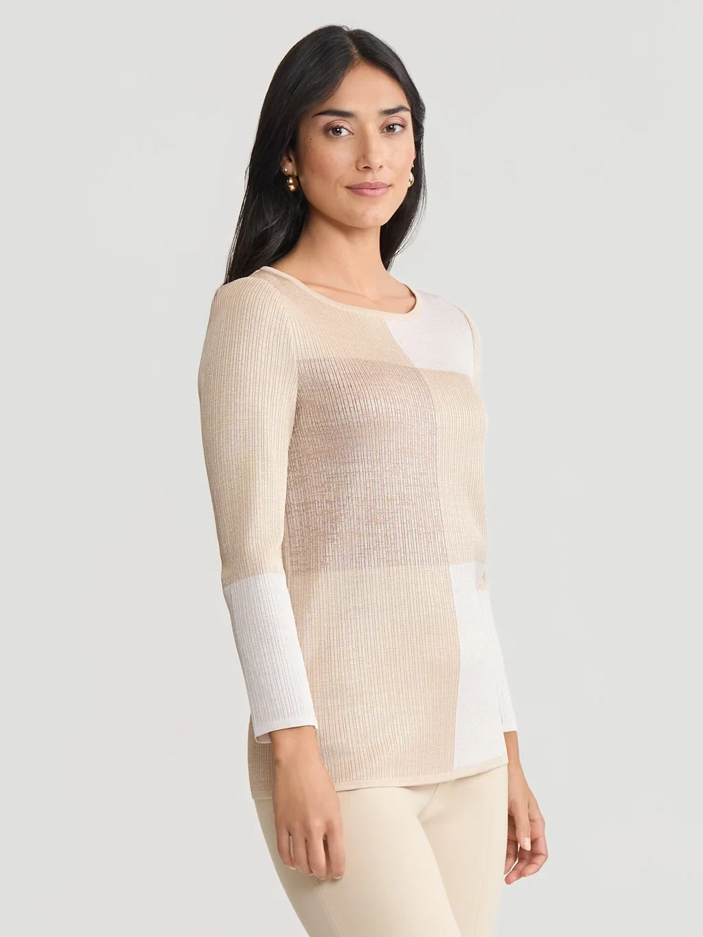 Pearlescence Colorblock Knit Tunic