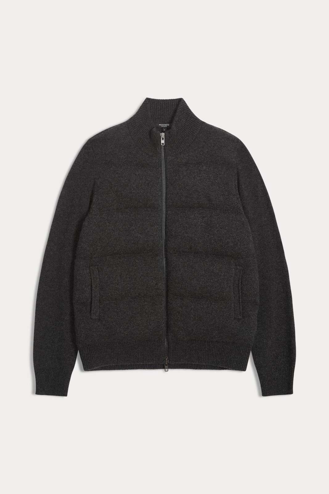 DIDIER CASHMERE PUFFER JACKET - CHARCOAL