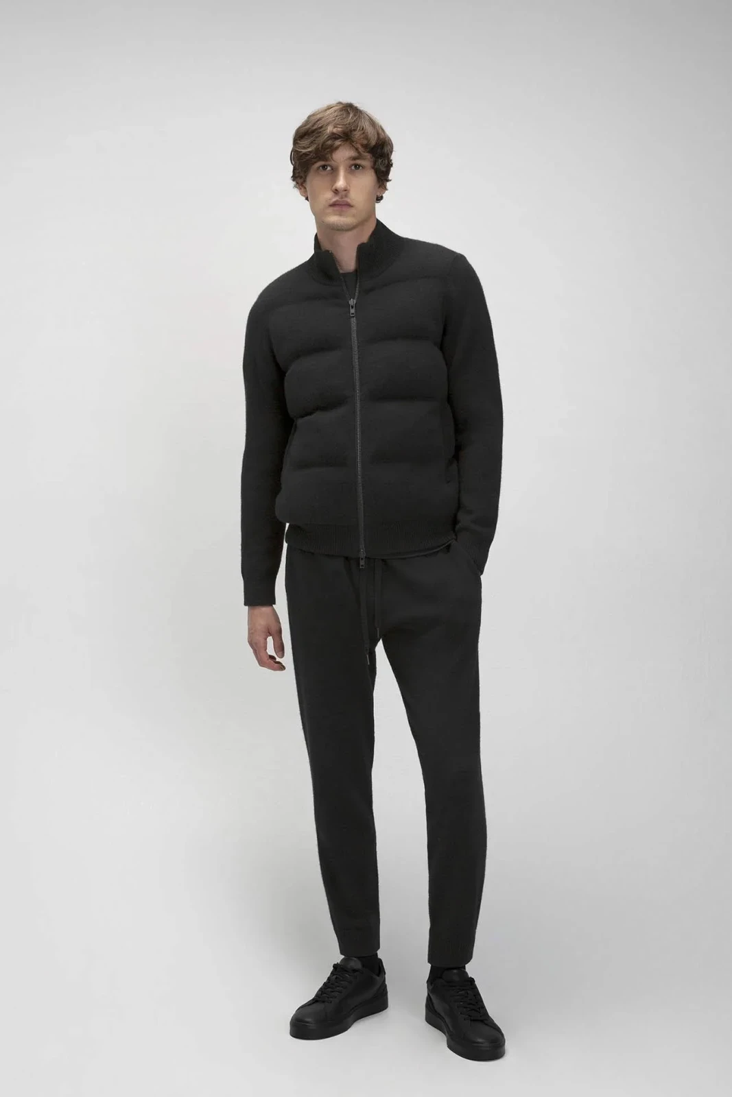 DIDIER CASHMERE PUFFER JACKET - BLACK