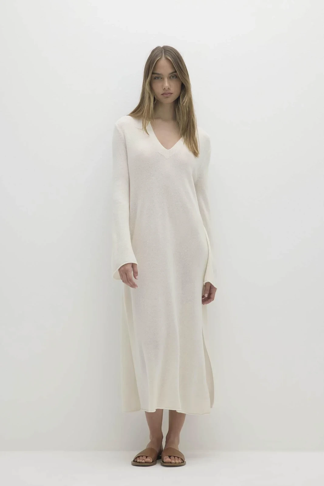 KATERINA CASHMERE KAFTAN - ECRU