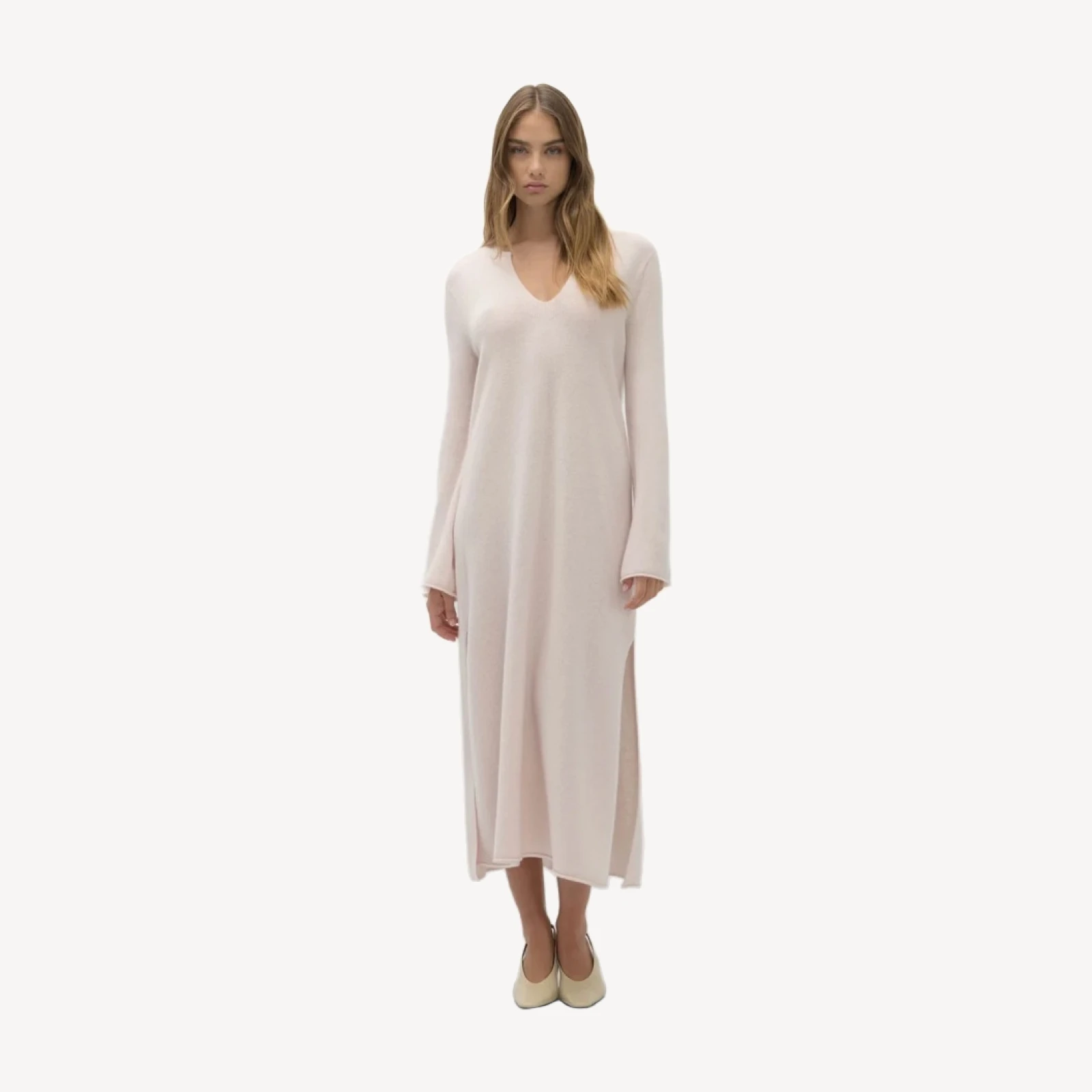 KATERINA CASHMERE KAFTAN - SHELL PINK