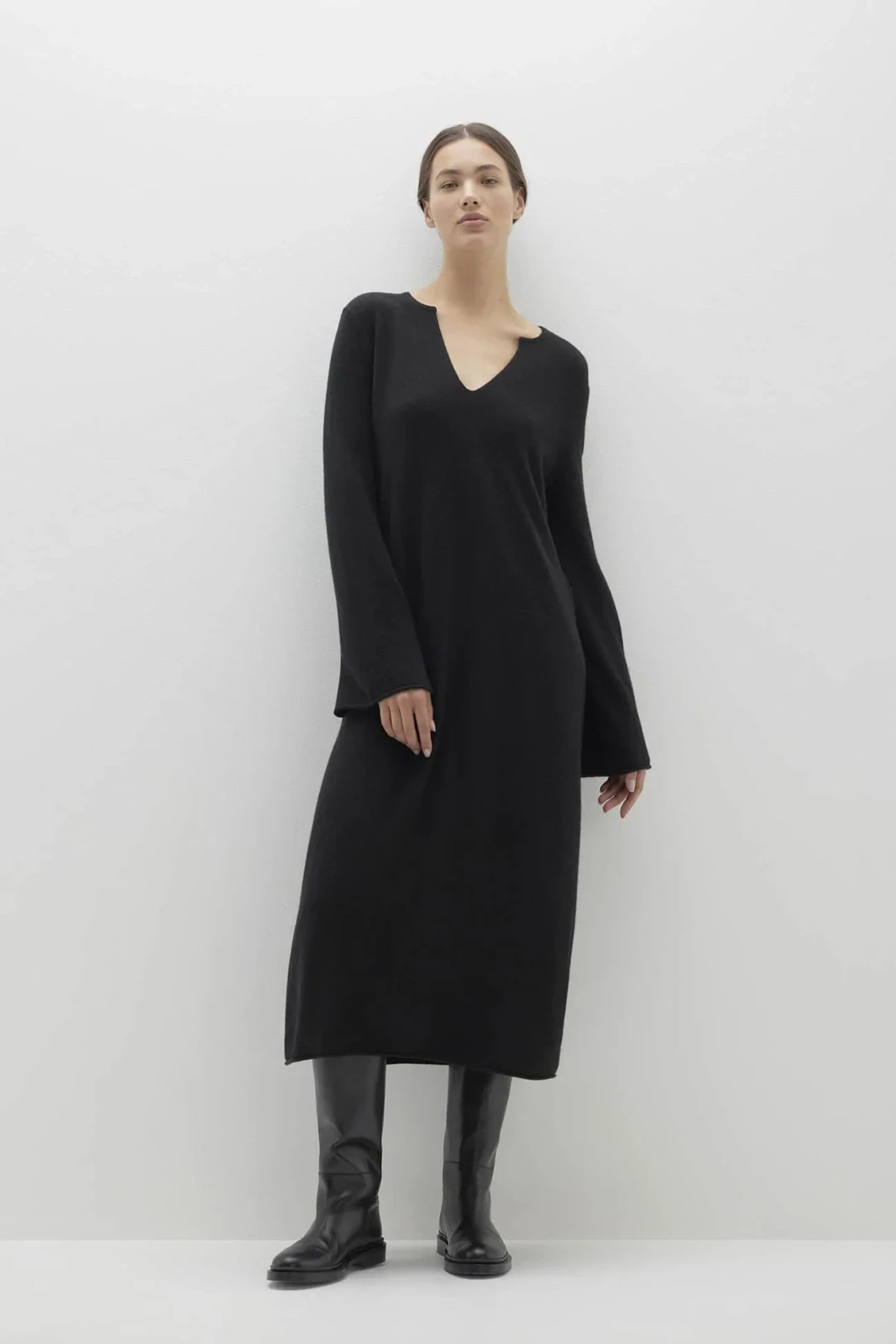 KATERINA CASHMERE KAFTAN - BLACK