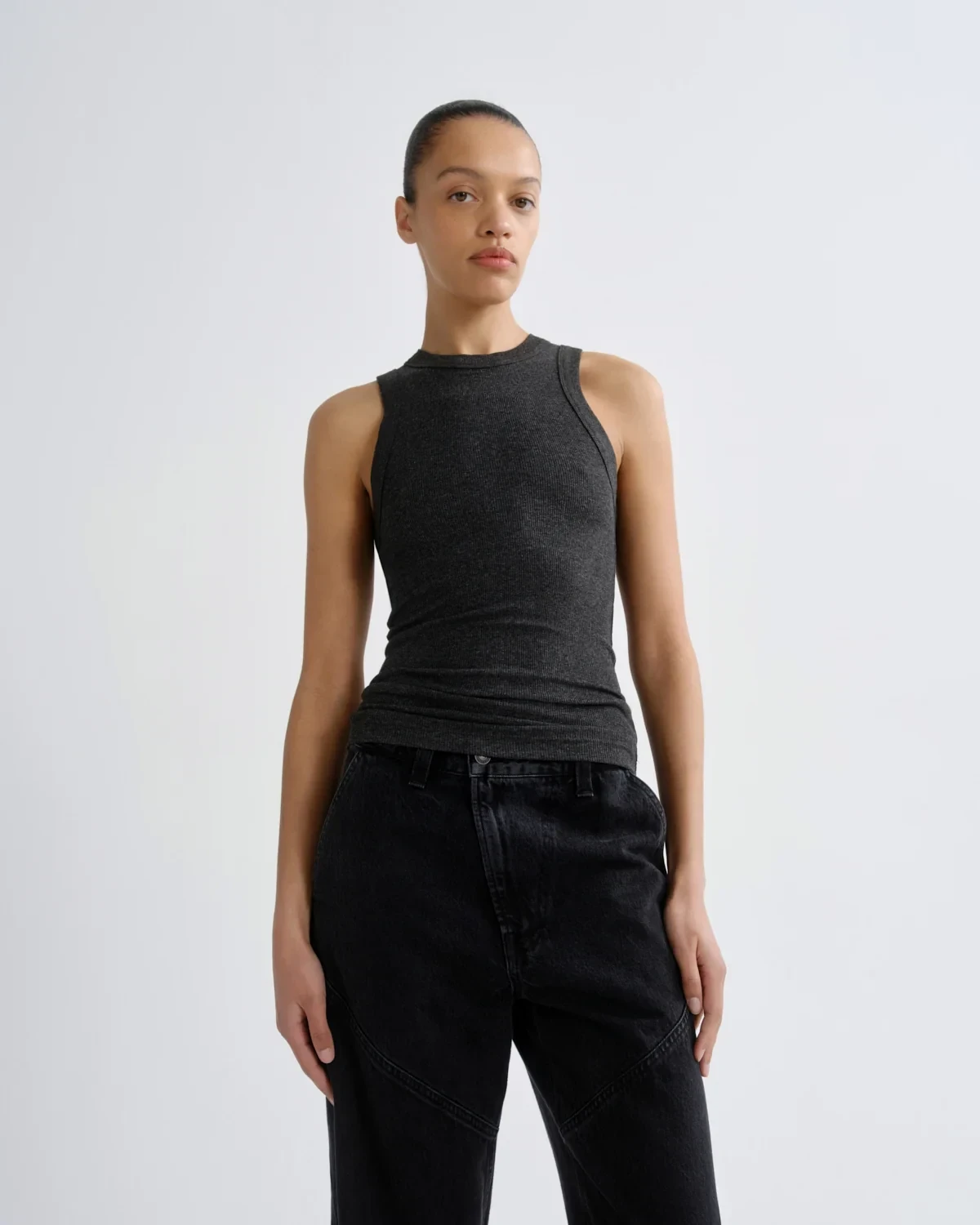 Leigh Tank in Charcoal Heather