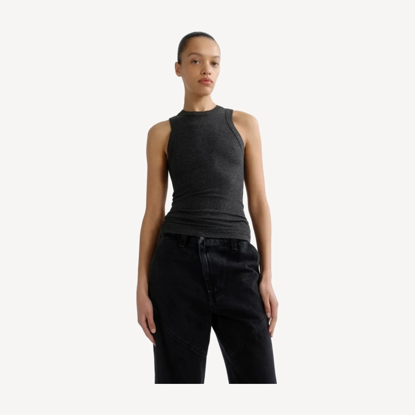 Leigh Tank in Charcoal Heather