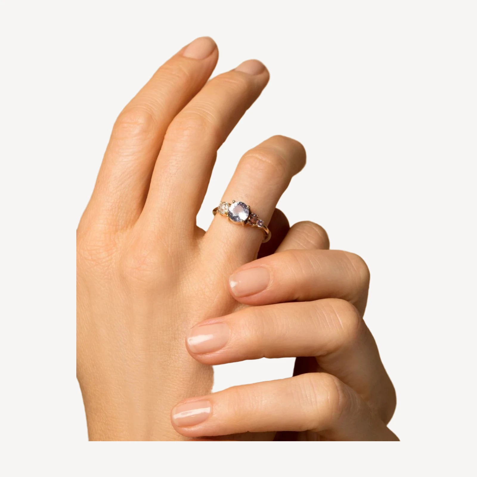Ratnapura Spinel Line Cluster Ring
