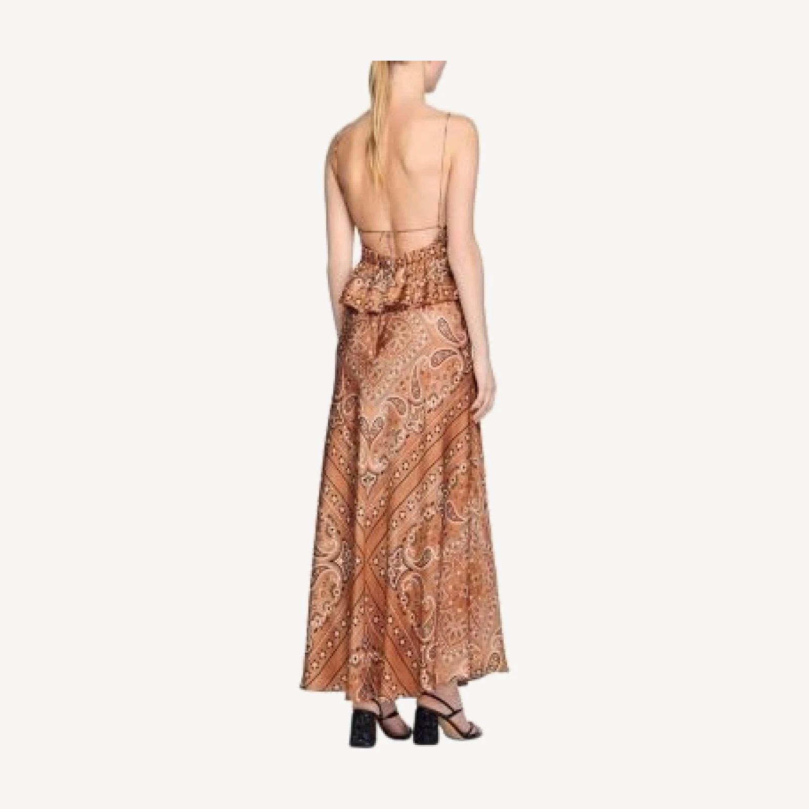 Sandro Bandana Print Maxi Dress