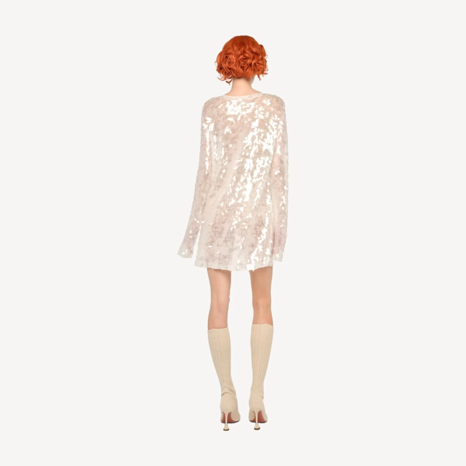LONG SLEEVE CREWNECK MINI DRESS