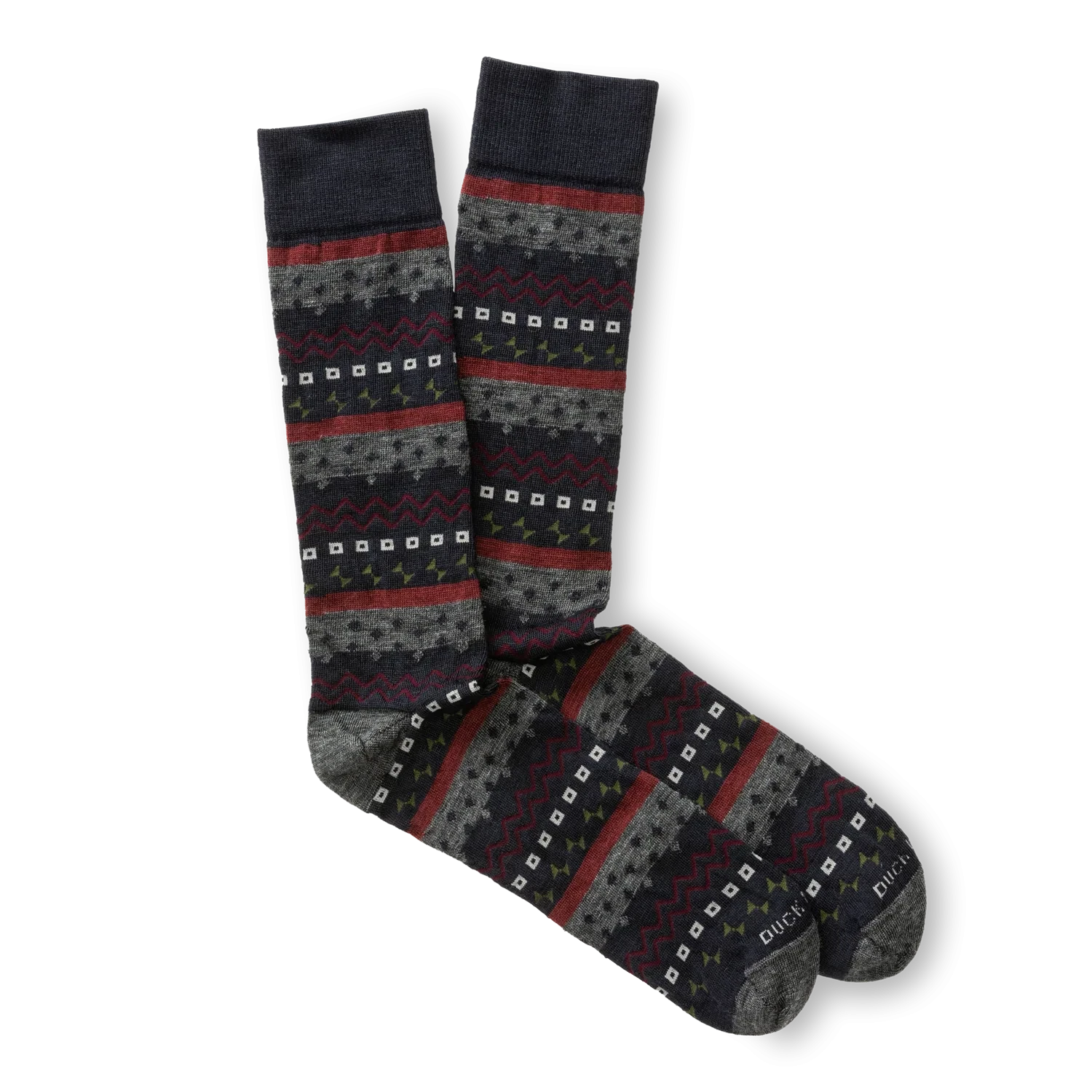 Birch Fair Isle Sock - Navy
