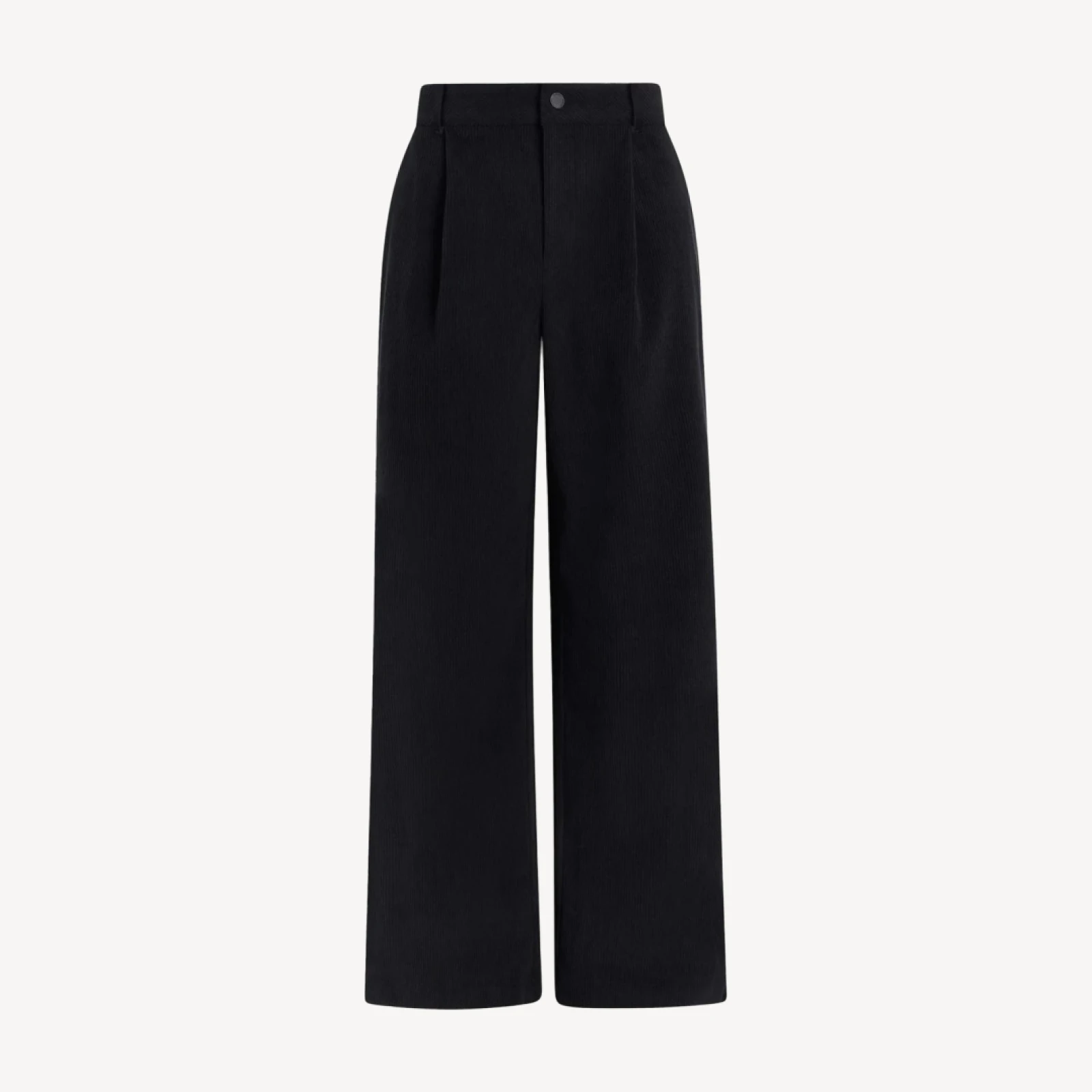 Plush Cord Wide Leg Trouser Long
