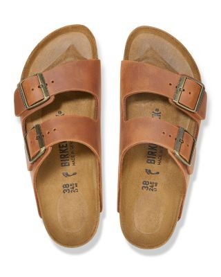 Birkenstock Men's Arizona Slide Sandals in Cognac