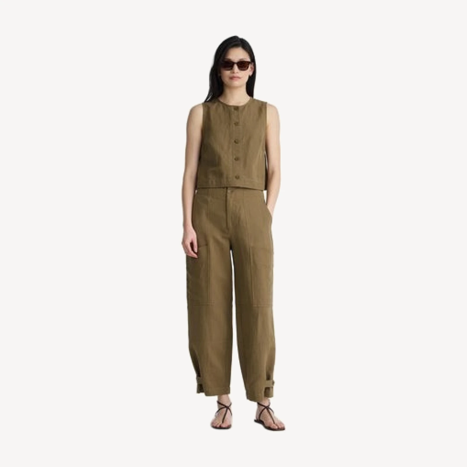 Juna Mid Rise Relaxed Cargo Pant