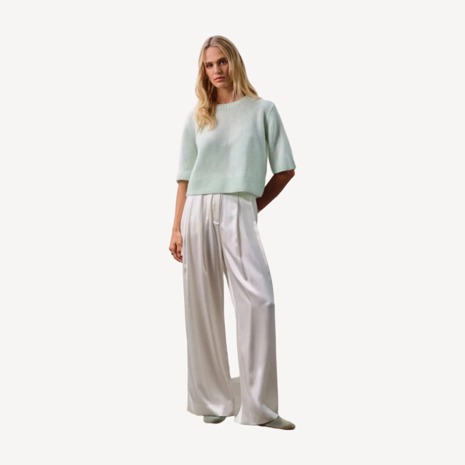 ATALLAH CASHMERE TEE - JADITE