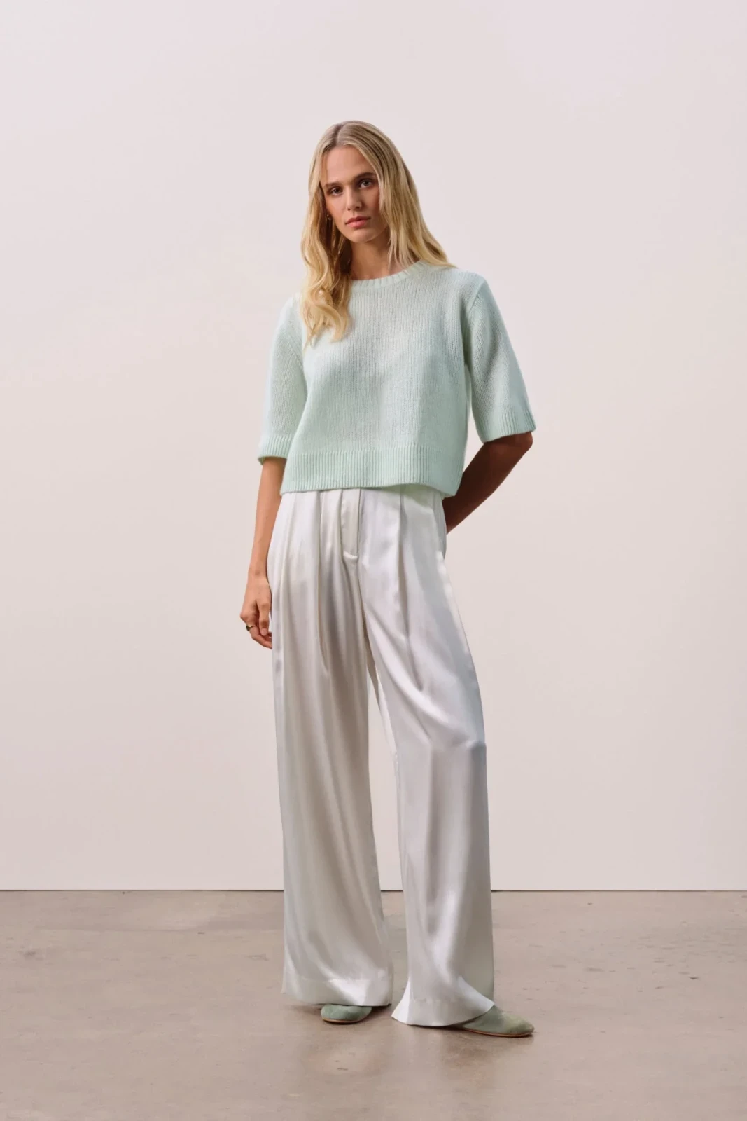 ATALLAH CASHMERE TEE - JADITE