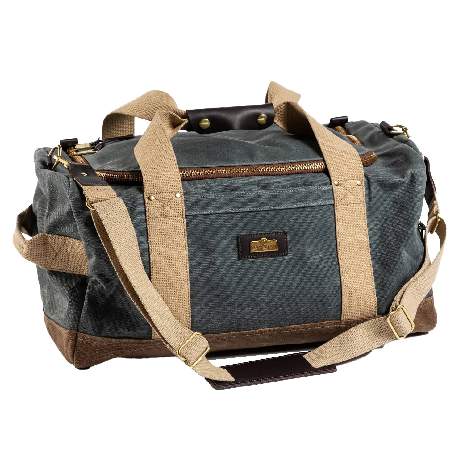 Waxed Canvas Overnighter Bag - Charcoal