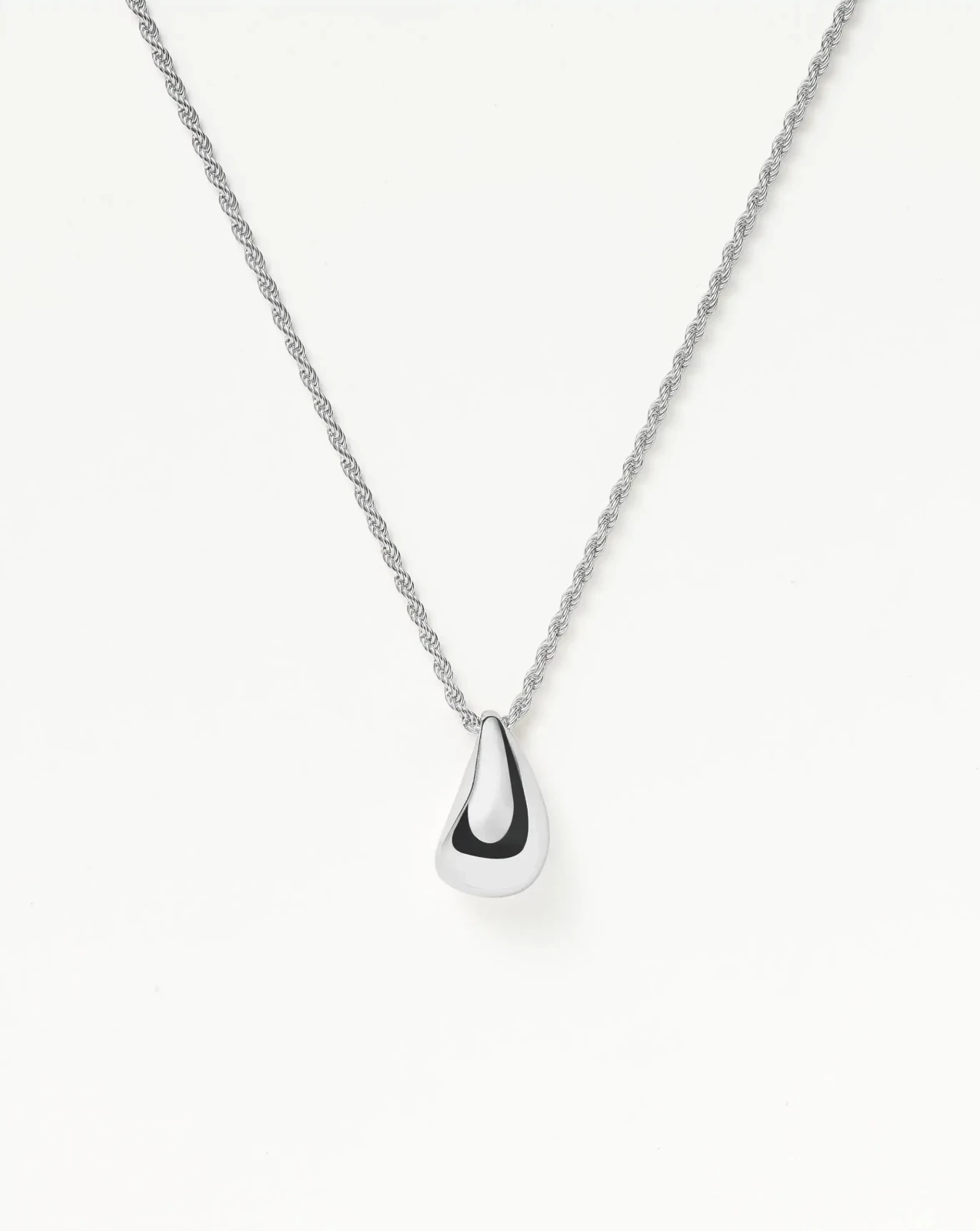 Savi Sculptural Droplet Pendant Necklace | Sterling Silver