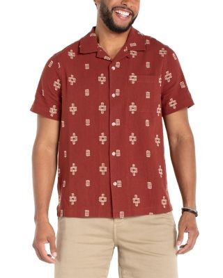 Liverpool Los Angeles Short Sleeve Button Up Camp Shirt