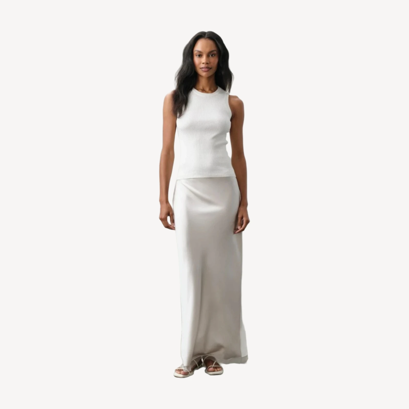 ADERYN SILK SKIRT - MARBLE