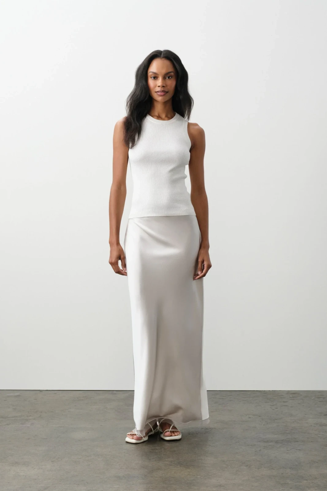 ADERYN SILK SKIRT - MARBLE