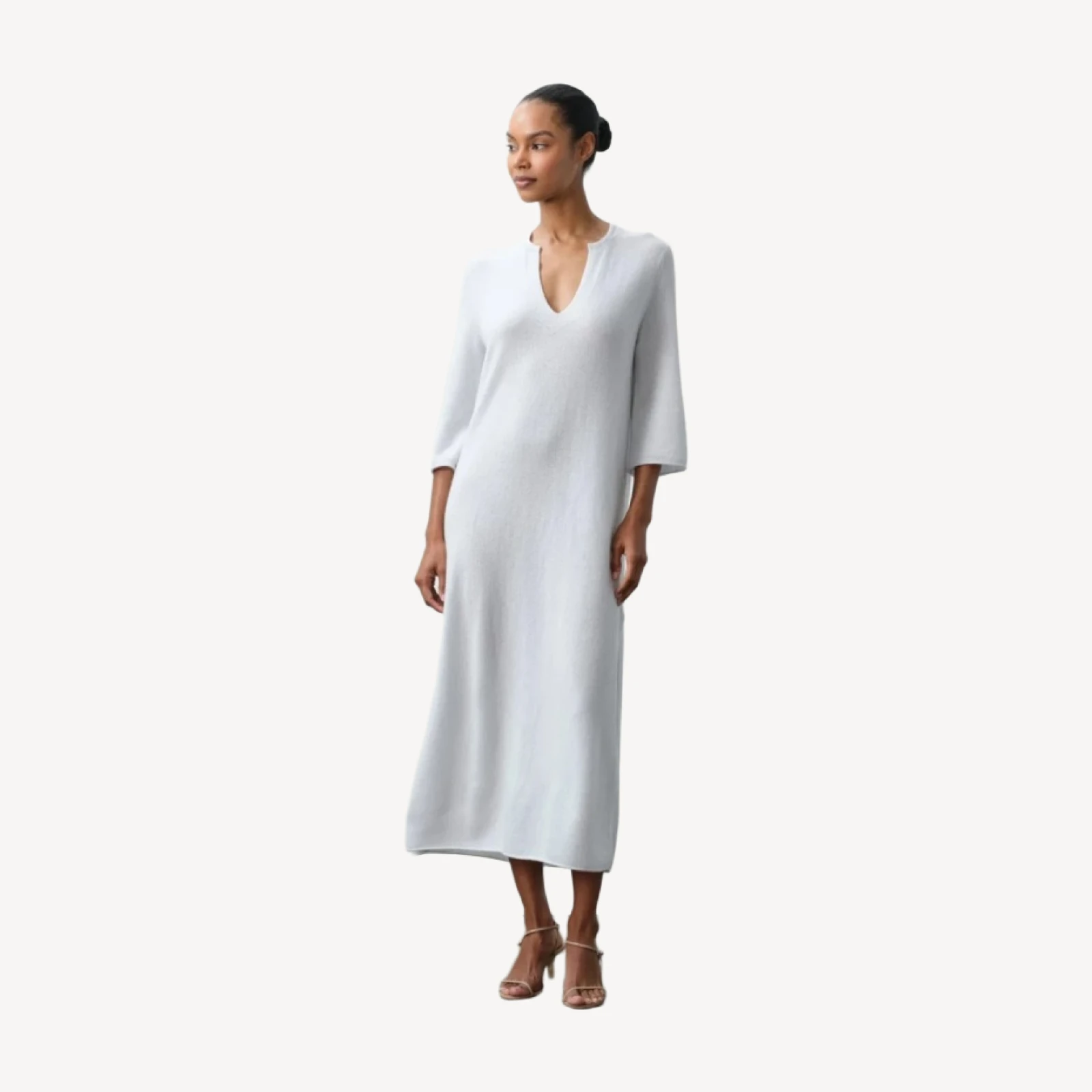 KATALINA CASHMERE KAFTAN - CLOUD