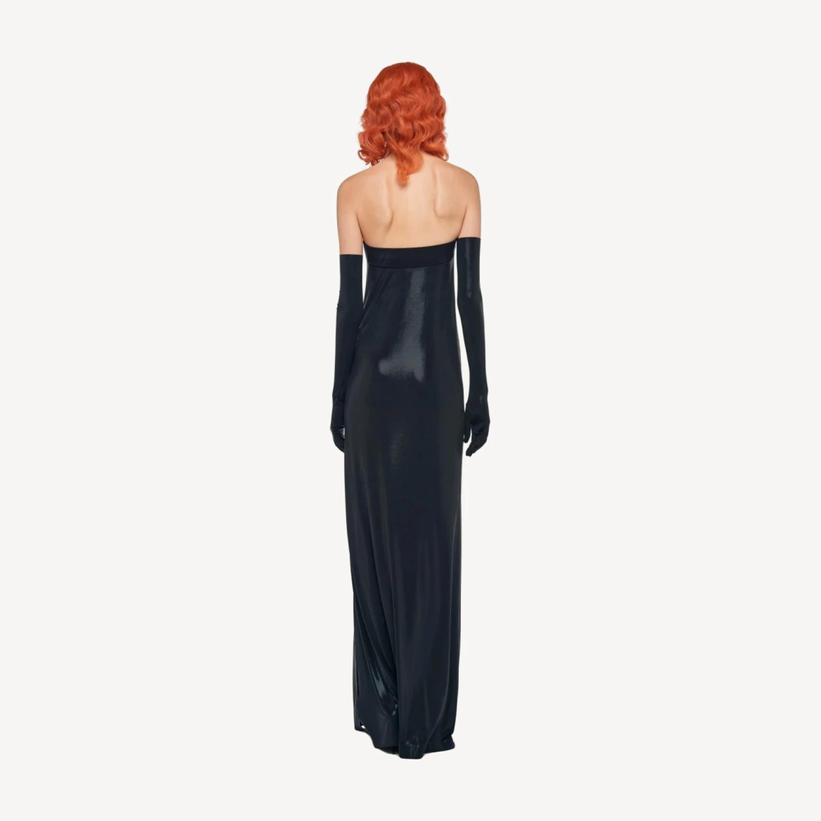 STRAPLESS TAILORED SIDE SLIT GOWN