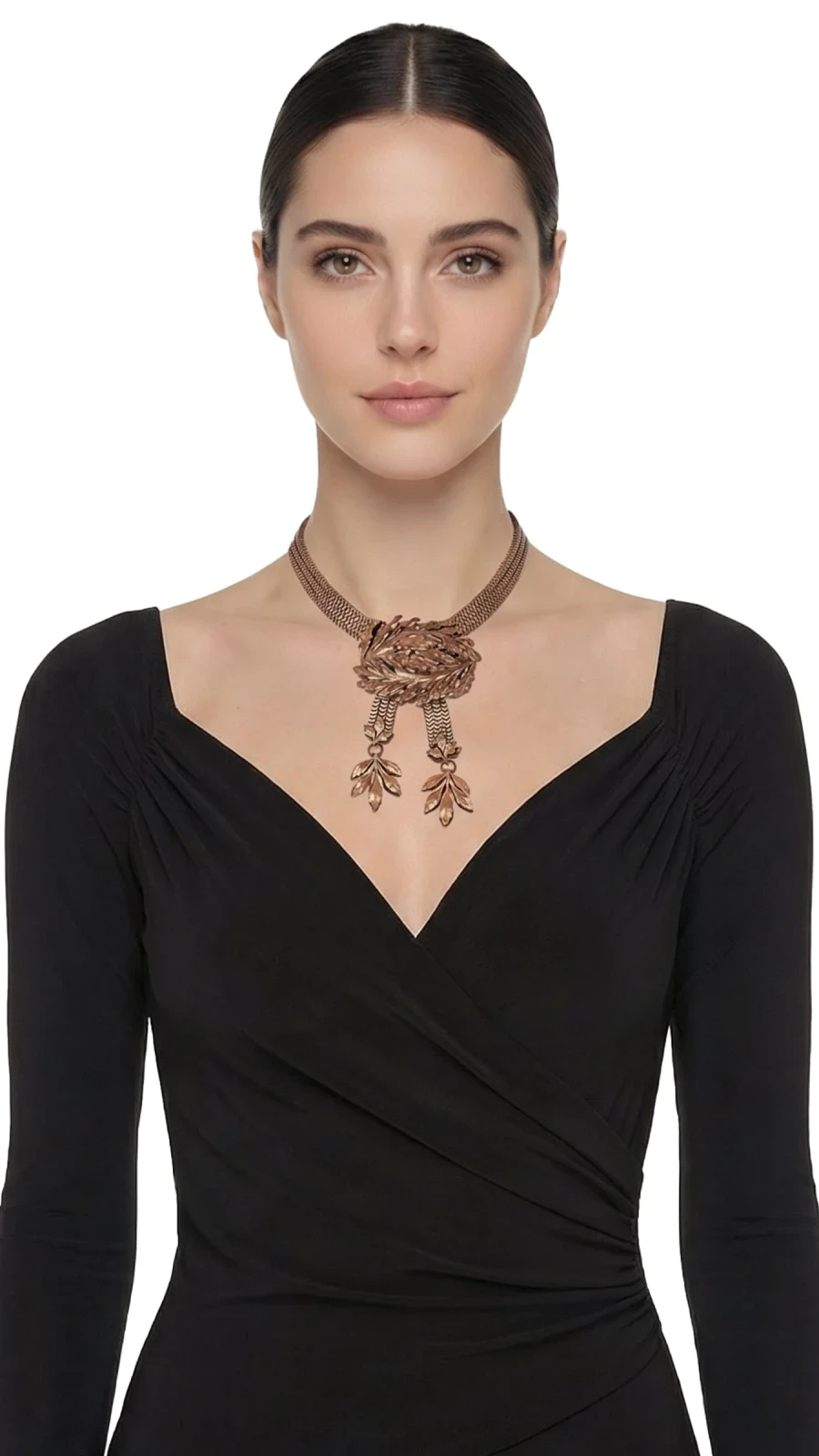 LEAF DROP PENDANT NECKLACE