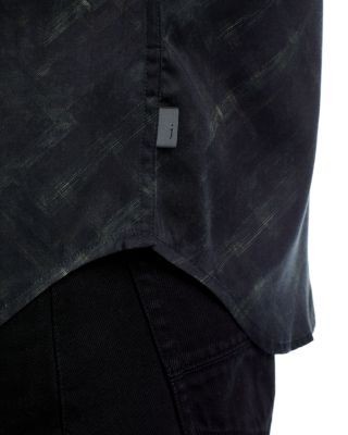 John Varvatos Rodney Modal Abstract Crosshatch Shirt