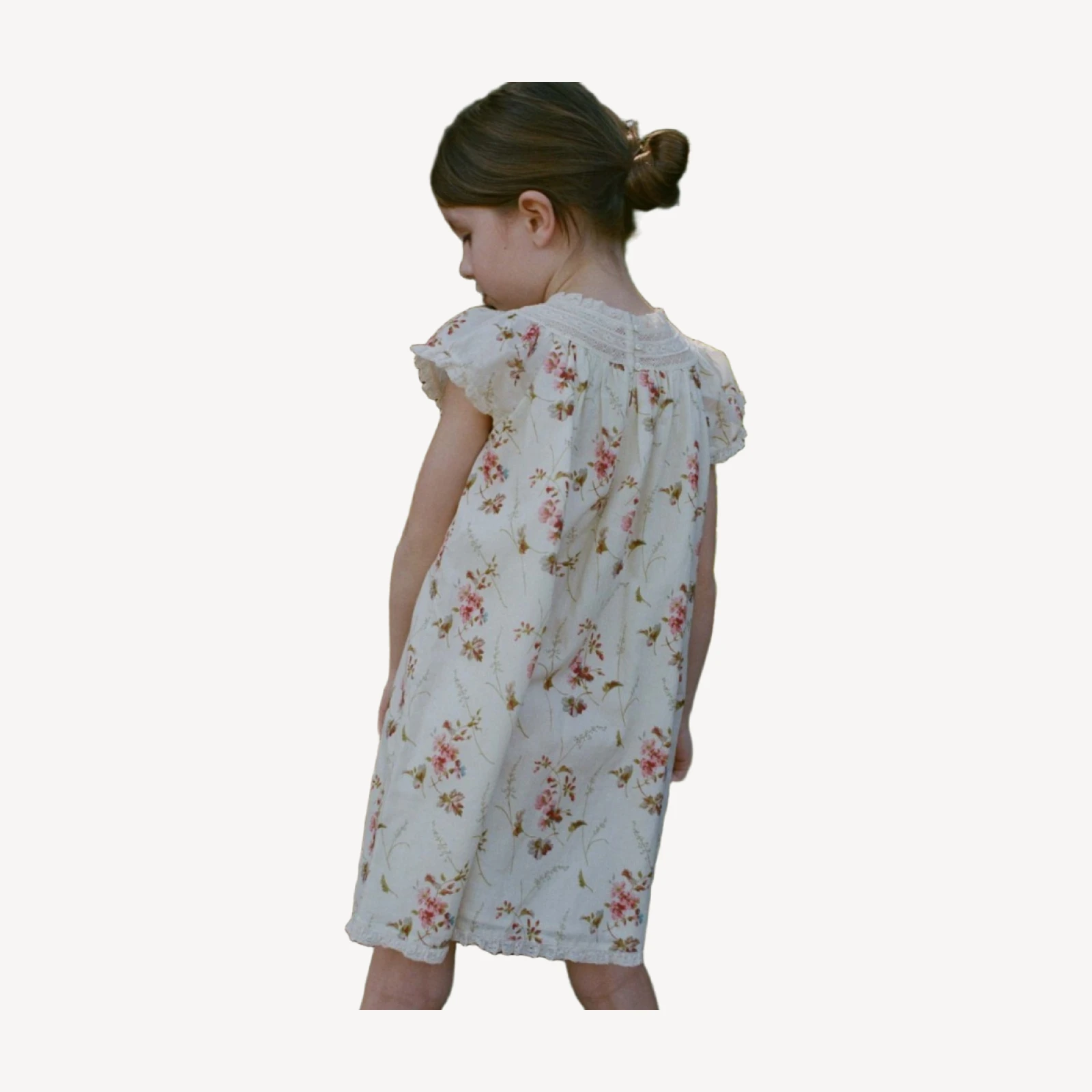 LISI DRESS -- BLANC PRAIRIE ROSE