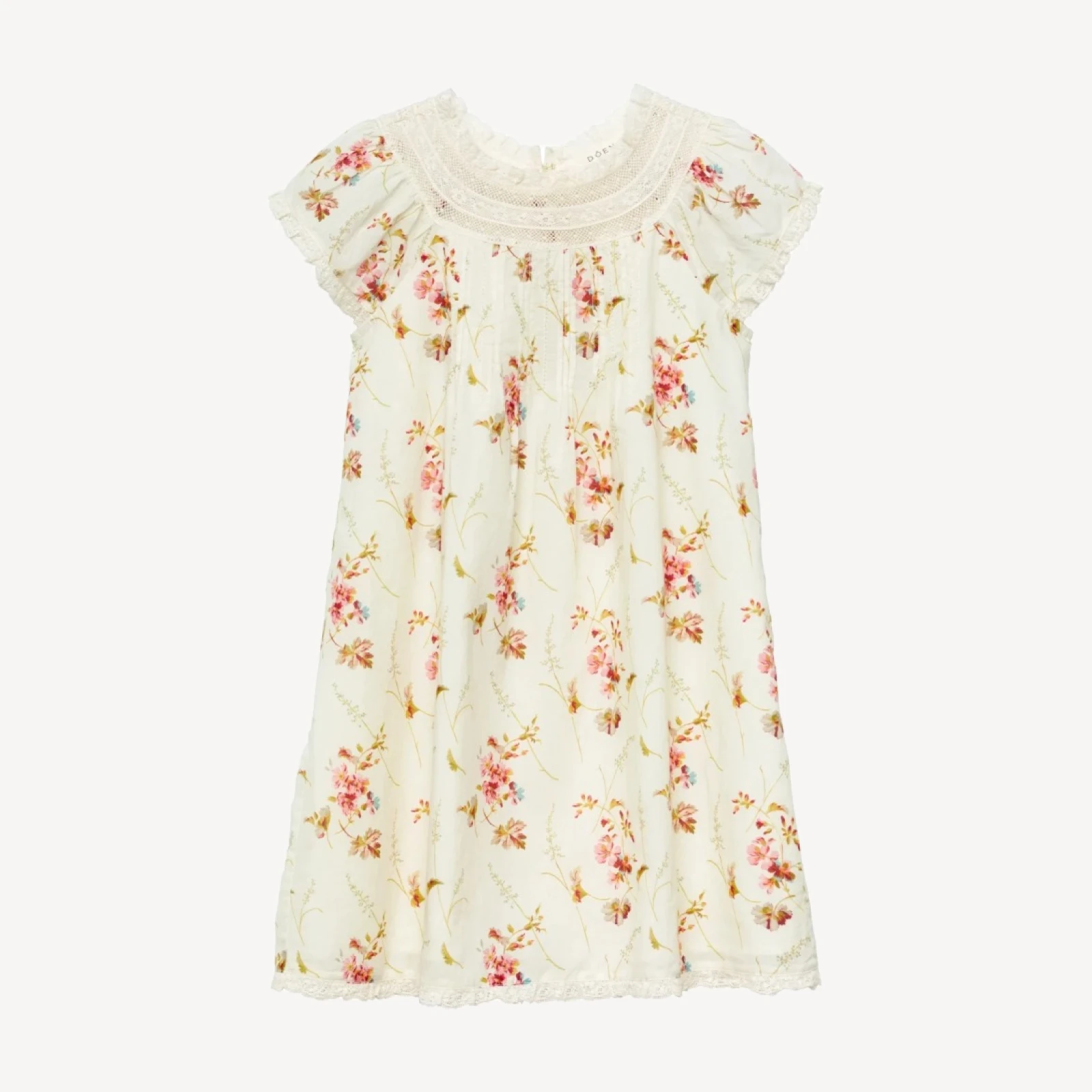 LISI DRESS -- BLANC PRAIRIE ROSE