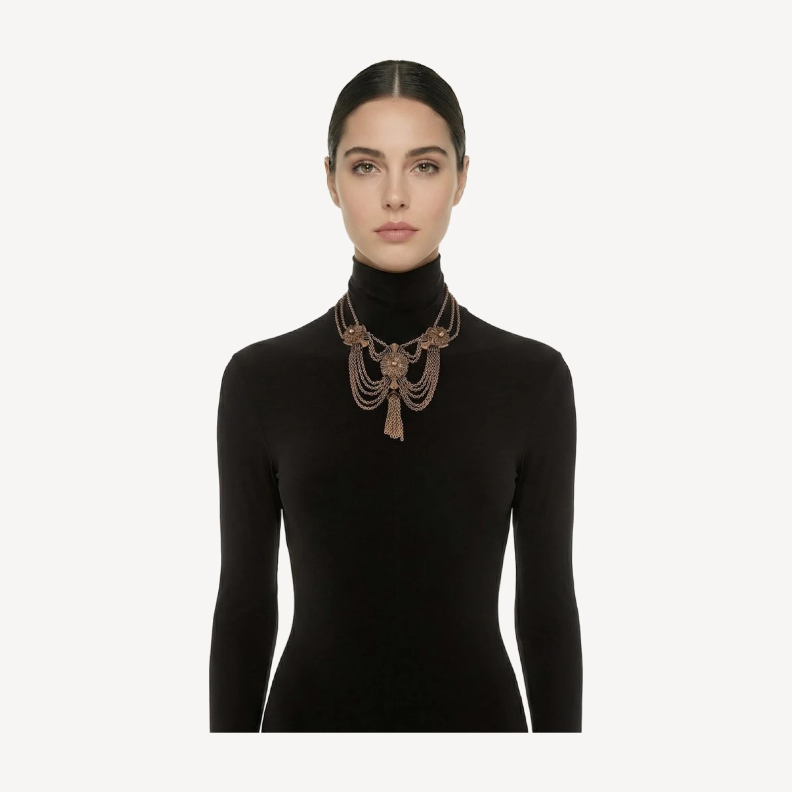 CHAIN DROP NECKLACE WITH TASSEL