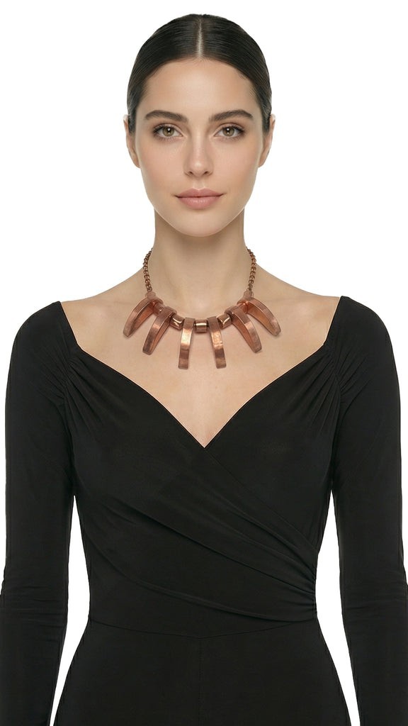 COLORED BRASS NECKLACE