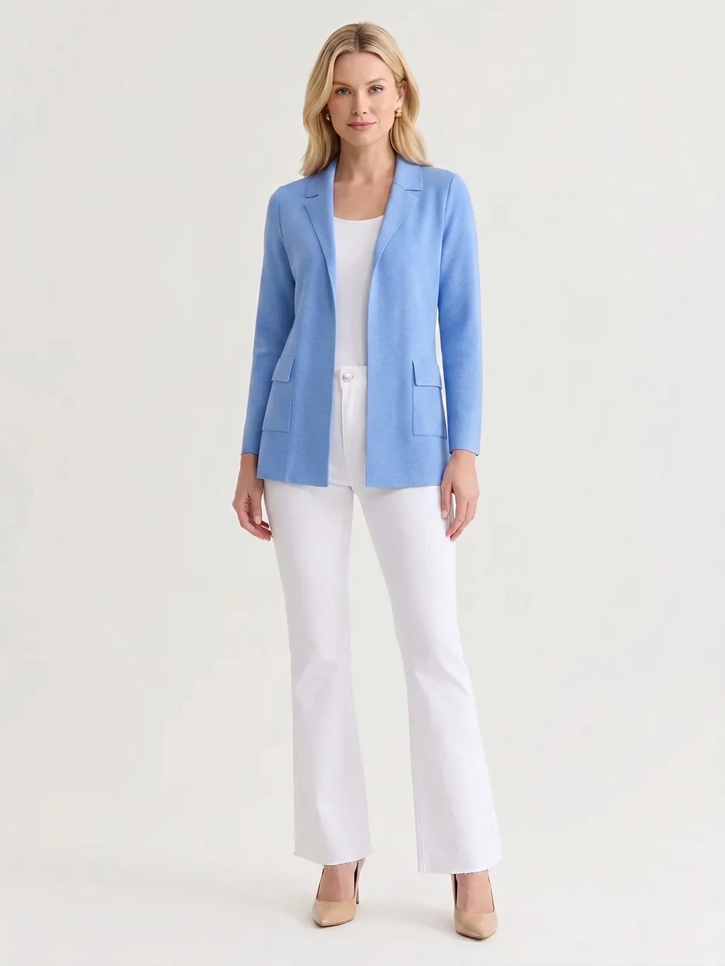 Heritage Belted Tonal Flat Knit Jacket