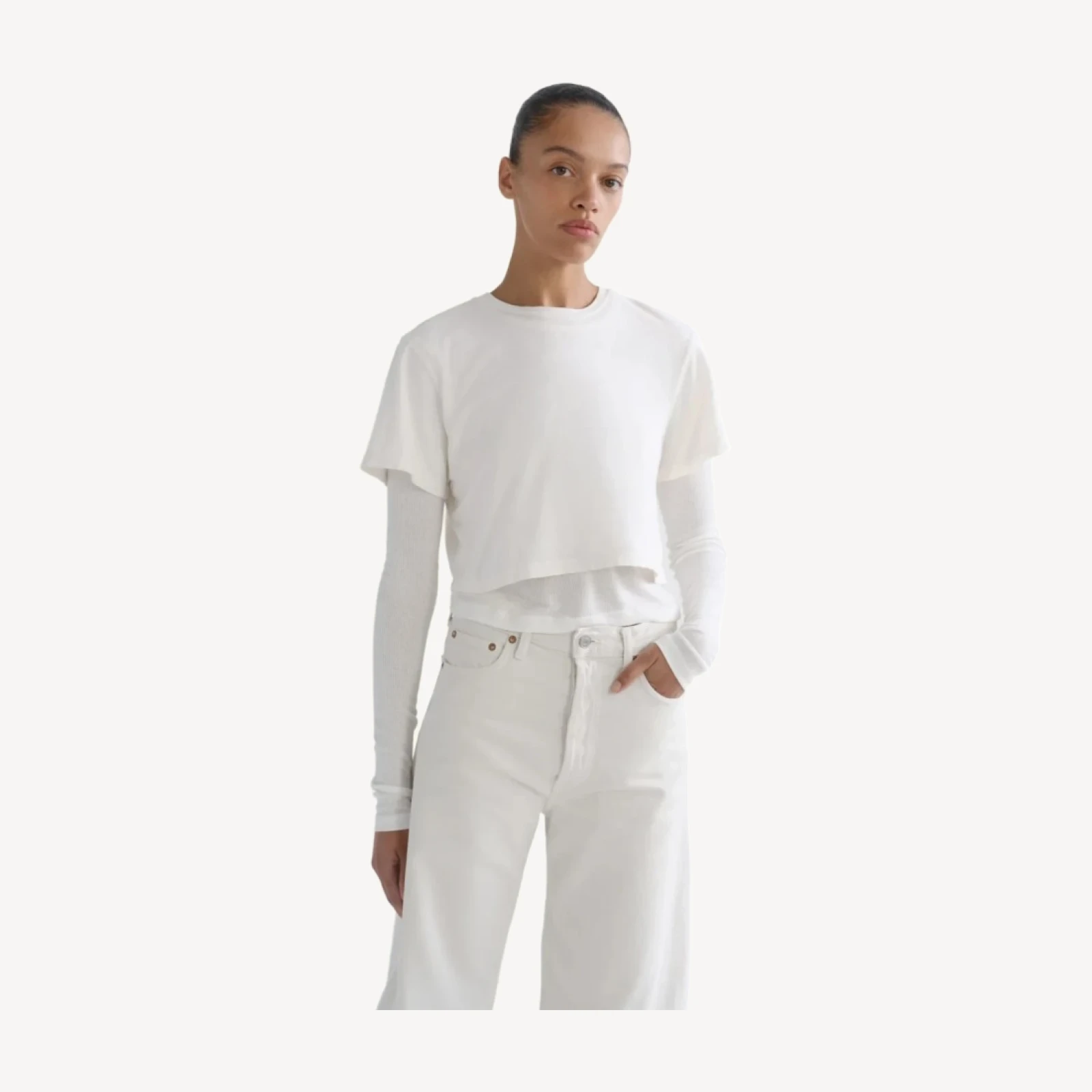 Romily Tee in White Ash