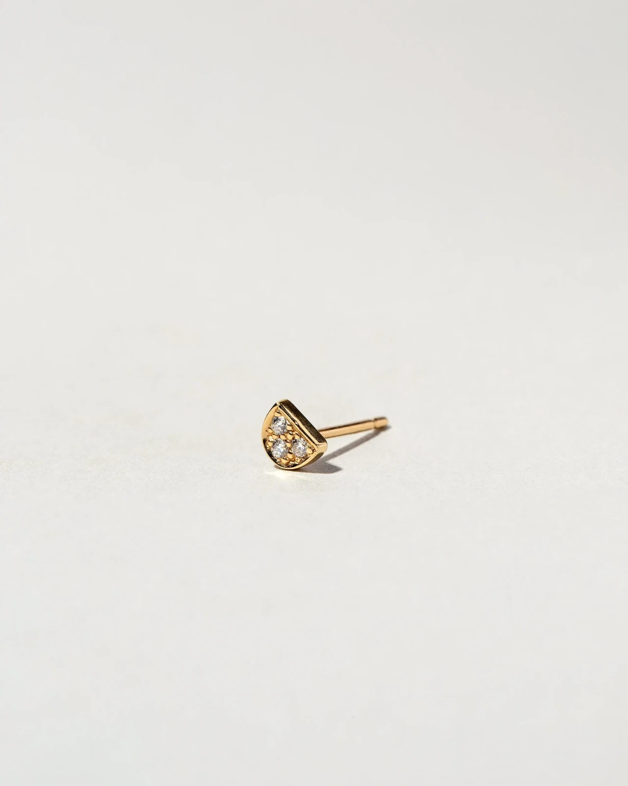 Half Moon Stud Earring Single