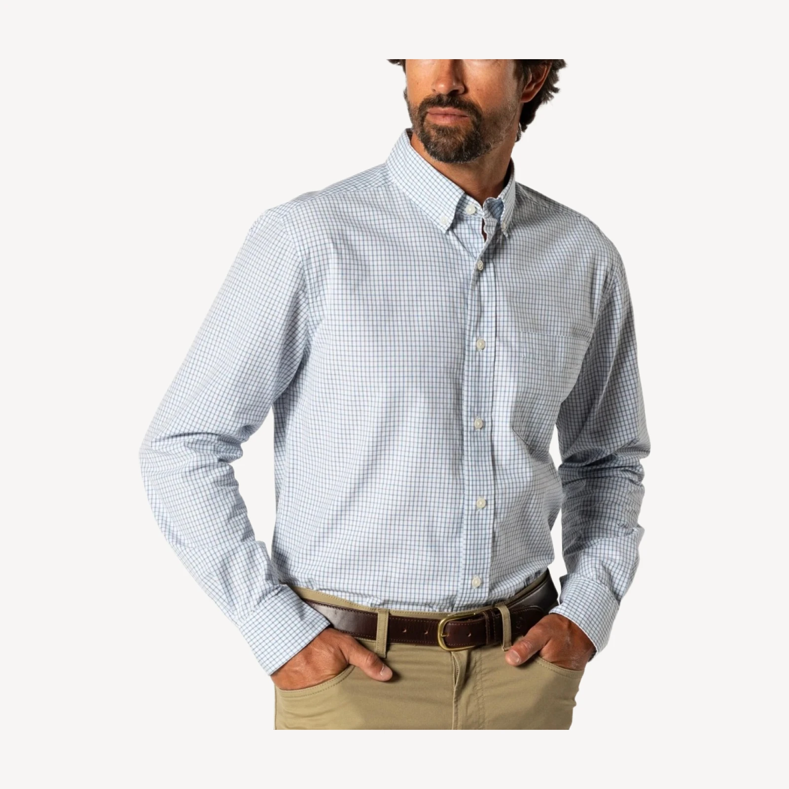 Cotton Cashmere Poplin Sport Shirt - Lewis Plaid