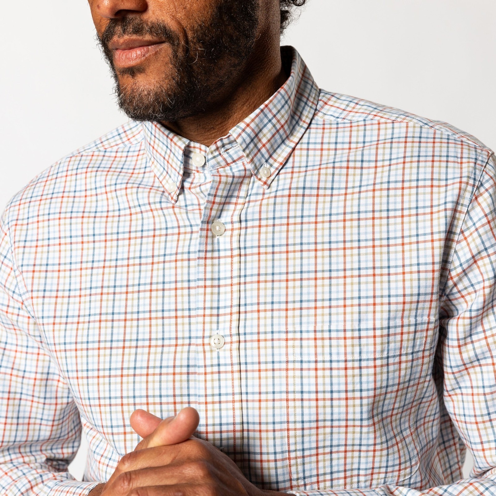 Cotton Oxford Sport Shirt - Bennet Plaid