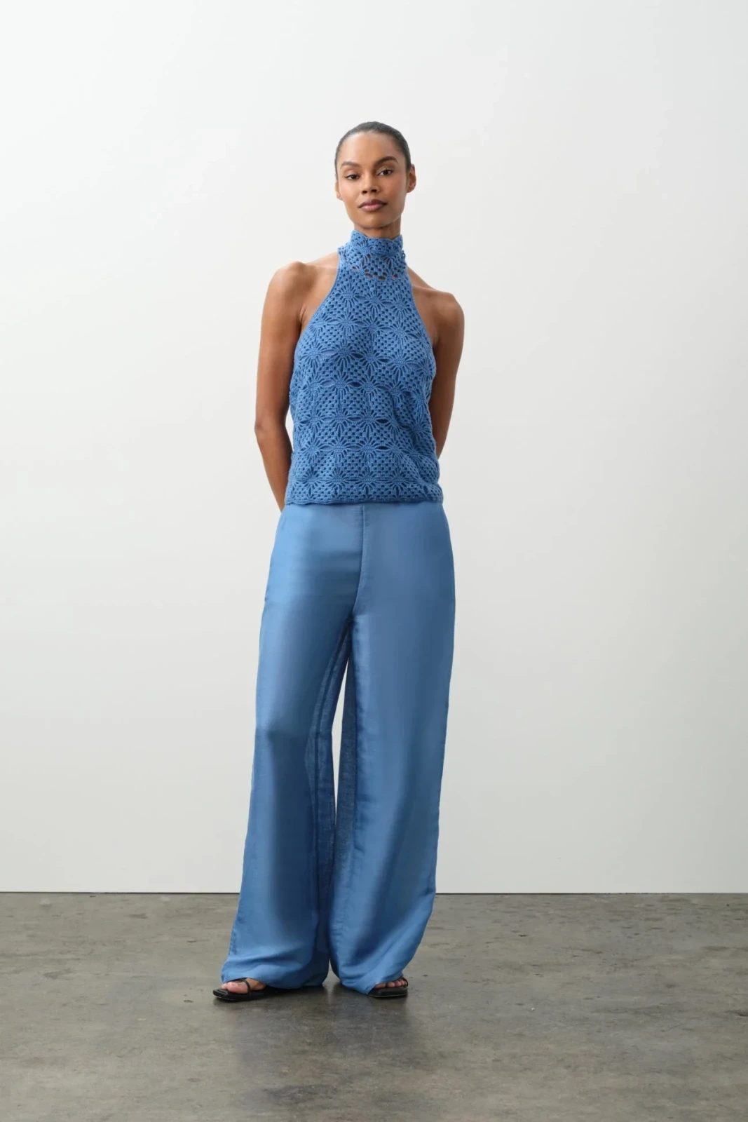 LUANA HALTER TOP - MEDITERRANEAN BLUE