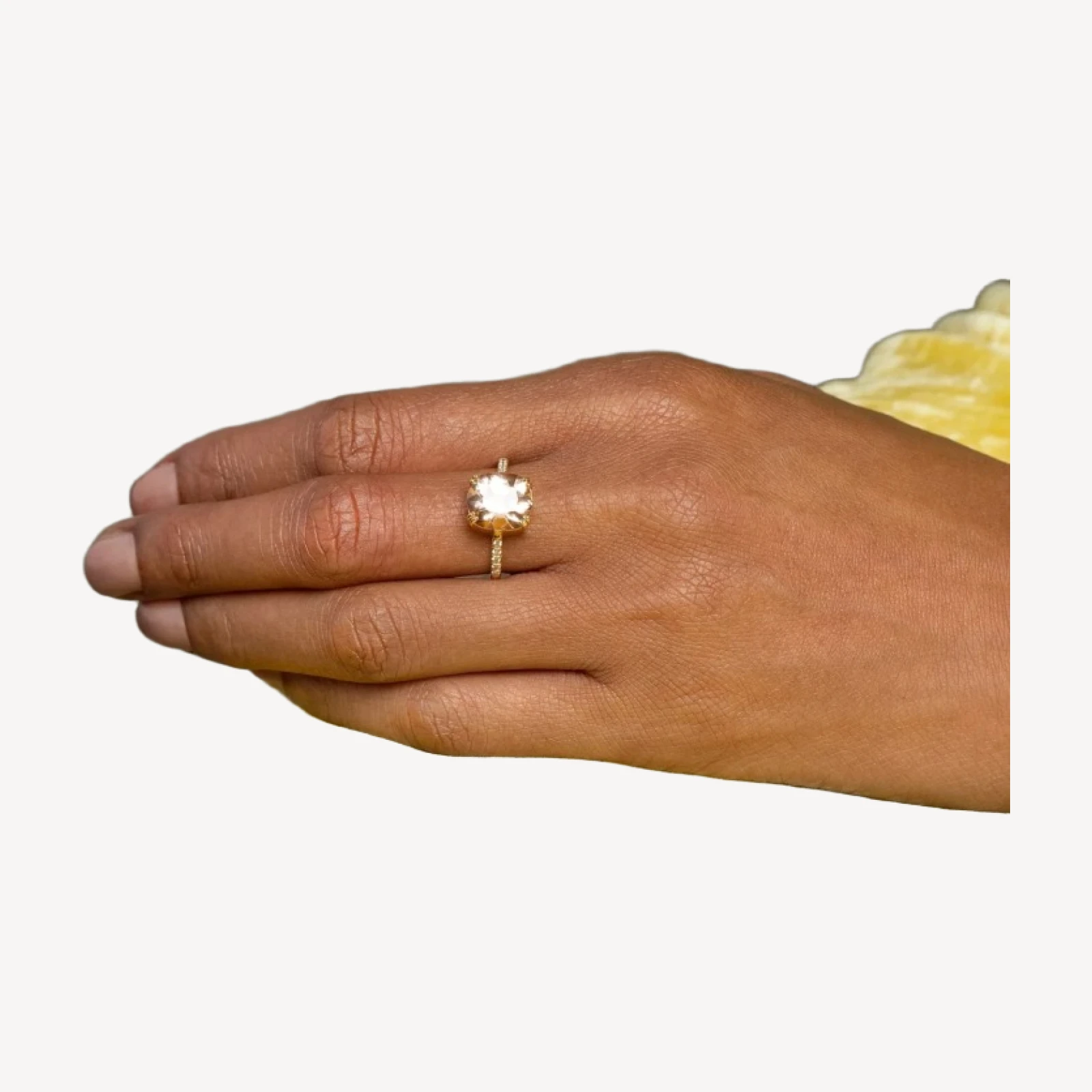 Morganite Solitaire Ring