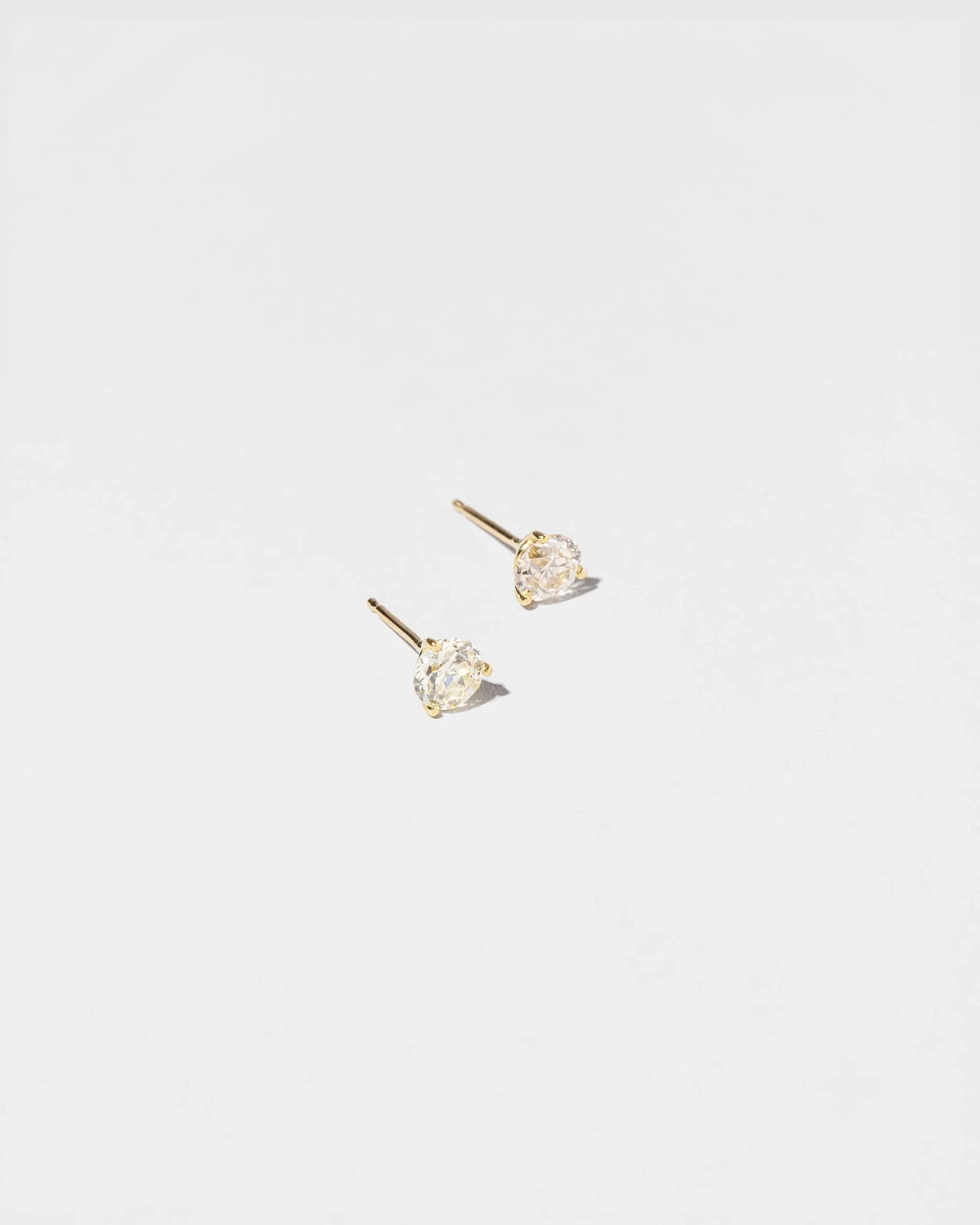Martini Stud Earrings - White Diamond